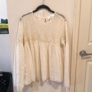 Mesh flowy blouse